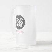 Rode Logo en tekst Matglas Bierpul (Voorkant links)