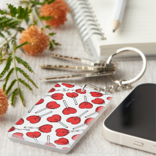 Rode Lolly's, Hart Lolly's, Lolly Sticker Sleutelhanger