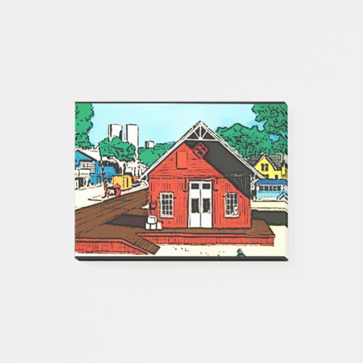 Rode loods op het spoor post-it® notes (Voorkant)
