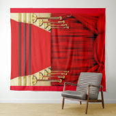 Rode Loper Achtergrond Wandkleed (In Situ (horizontaal))