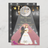 Rode loper-maanlicht kaart (Voorkant / Achterkant)