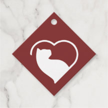 Rode Lovecats cadeau labels