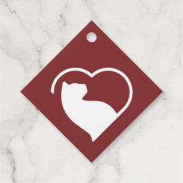 Rode Lovecats cadeau labels