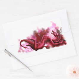 Rode lucht in de ochtend rechthoekige sticker