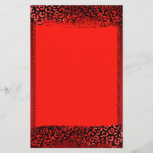 Rode Luipaardprint Briefpapier