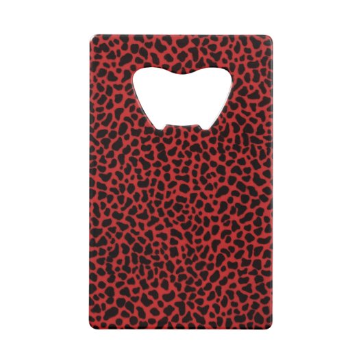 Rode luiphuid kredietkaart flessenopener (Voorkant)