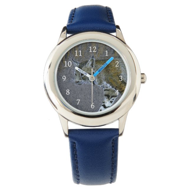 Rode lynx horloge (Voorkant)