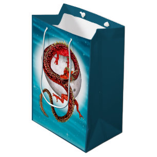 Rode Maan Draak Hemelse Fantasie Kunst Medium Cadeauzakje