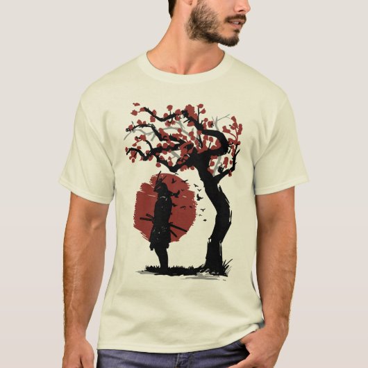 Rode Maan Samurai T-shirt (Voorkant)