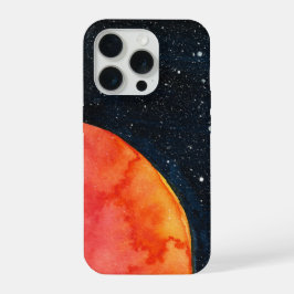 Rode Maan Sterrenstelsel Hoesje iPhone 15 Pro Hoesje