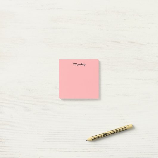 Rode maandag post-it® notes (Op bureau)