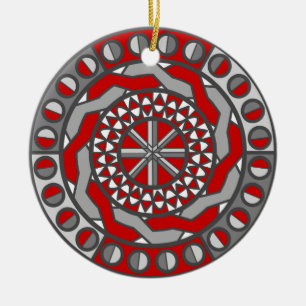 Rode machinerie ornament