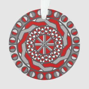 Rode machines Acrylsierbloem Ornament