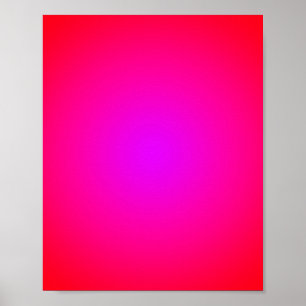 Rode Magenta Radiale Gradiënt 8x10 Poster