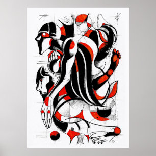 Rode magische inkt poster