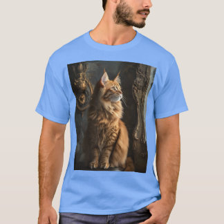 Rode Maine Coon dromerig T-shirt