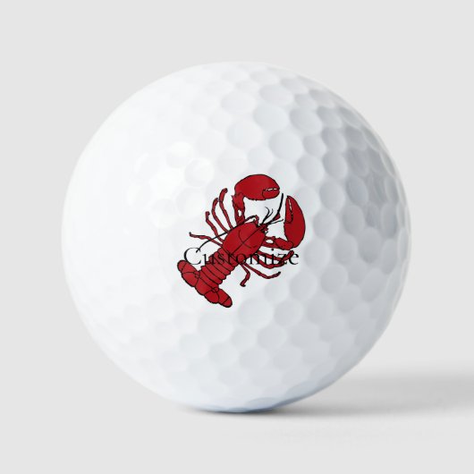Rode Maine Kreeft Thunder_Cove Golfballen (Voorkant)