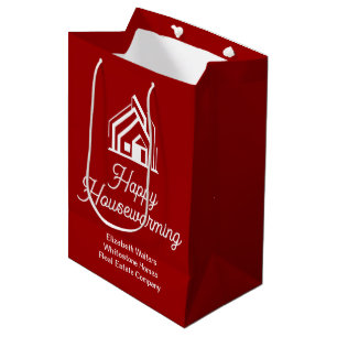 Rode makelaarsonderneming aangepaste makelaar medium cadeauzakje