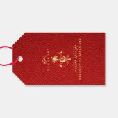 Rode Malediven trouwfoto Cadeaulabel (Achterkant Horizontaal)