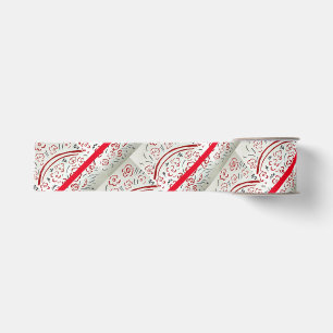 Rode mand met handvat Kerstmis Grosgrain Lint