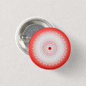 Rode mandala ronde button 3,2 cm (Voorkant /achterkant)