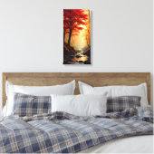 Rode mantel canvas afdruk (Insitu (Slaapkamer))