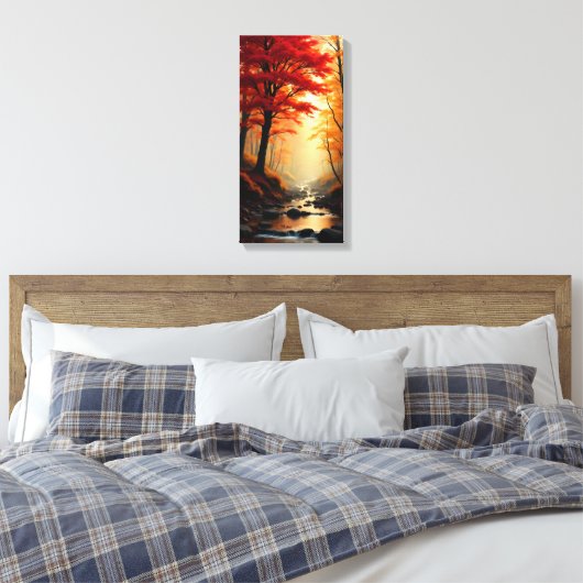 Rode mantel canvas afdruk (Insitu (Slaapkamer))