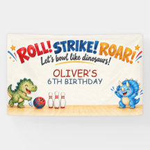 Rode Marine Gouden Dinosaurus Bowling Verjaardag