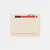 Rode mechanische potlood post-it® notes (Voorkant)