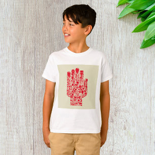 Rode Medische Hand Symbool Gezondheidszorg T-shirt