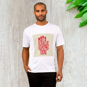 Rode Medische Hand Symbool Gezondheidszorg T-shirt