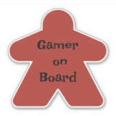 Rode meepel sticker (Voorkant)