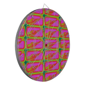 rode meerminnen die roze zwemmen dartbord