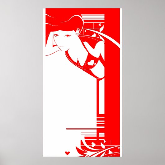 rode meid collab poster (Voorkant)