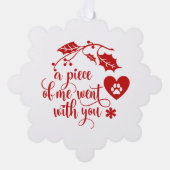 Rode Memorial Kerstmis Ornament Kaart (Voorkant)