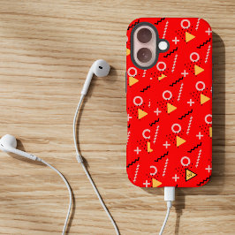 Rode Memphis Monogram Case-Mate iPhone Hoesje
