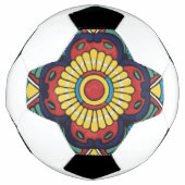 Rode Mexicaan Talavera Tile potterijkunst Voetbal (Voorkant)