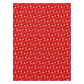 Rode Mid Century Modern Hearts Tafelkleed (Voorkant)