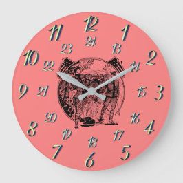 Rode  militaire tijd grote klok