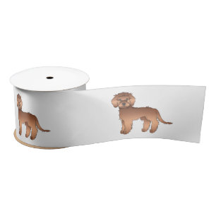 Rode Mini Goldendoodle Schattige Cartoon Honden Lint