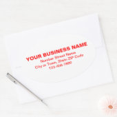 Rode miniaturen Teksten van het merk op wit Ovale Sticker (Envelop)