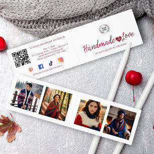 Rode minimalistische handgemaakt met Love Quote Ar Visitekaartjes