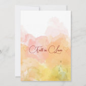 Rode minimalistische Herfst in liefde bruiloft uit Kaart (Achterkant)