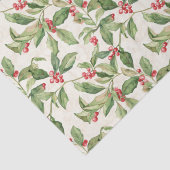 Rode Mistletoe Vintage Christmas Tissue Papier (Detail)