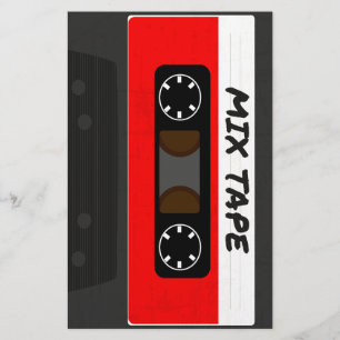 Rode Mix Tape - Geschenk geïnspireerd door de jare Briefpapier