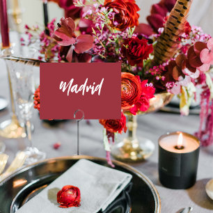 rode moderne aangepaste bruiloft kaart