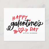 Rode moderne kalligrafie Fijne Galentine's Day kaa (Voorkant)