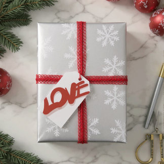 rode moderne lettertype liefde cadeaulabel