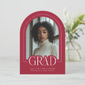 Rode Moderne Minimalistische Aankondiging van eind (Staand voorkant)