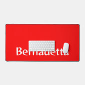 Rode Moderne Naam | Elegante trendy minimalist Bureaumat (Keyboard & Muis)